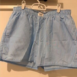 Blue Striped Boxer Shorts